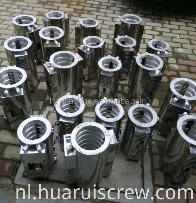 Verwarmers voor schroef en vat (aluminium), verwarmers voor extruder;